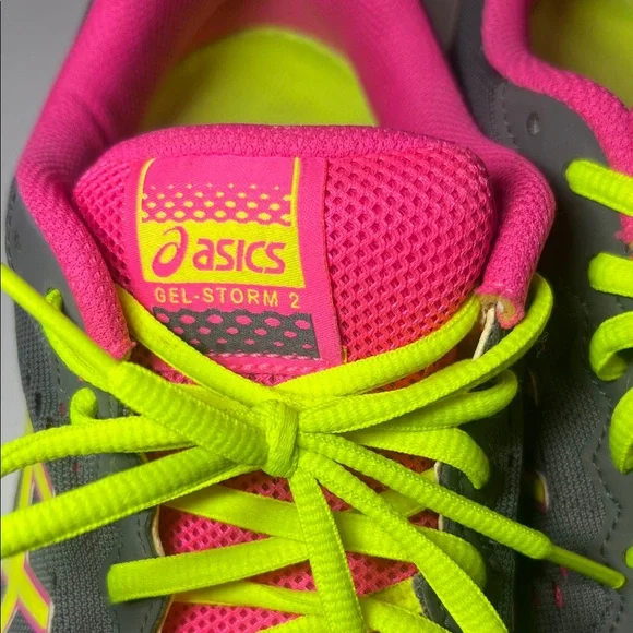 ASICS Women's Black and Neon Yellow Athletic Shoes - Picture 2 of 8